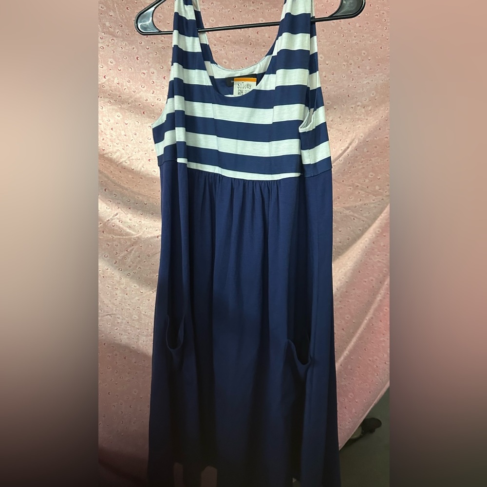 Striped Navy and White women’s summer Dress